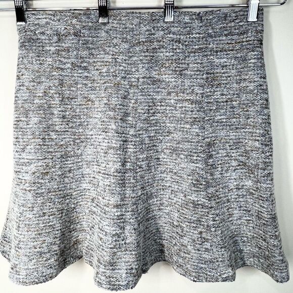 NWT Ann Taylor Neutral Tweed Flounce Skirt Wool Blend 14 - Picture 3 of 12